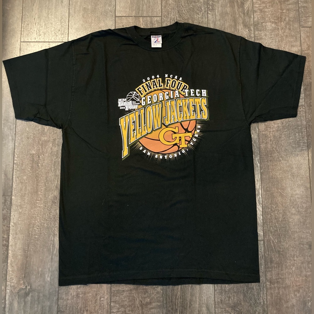 Vintage Georgia Tech Basketball Tshirt - 2004 Final Four Shirt - Yellow Jackets
